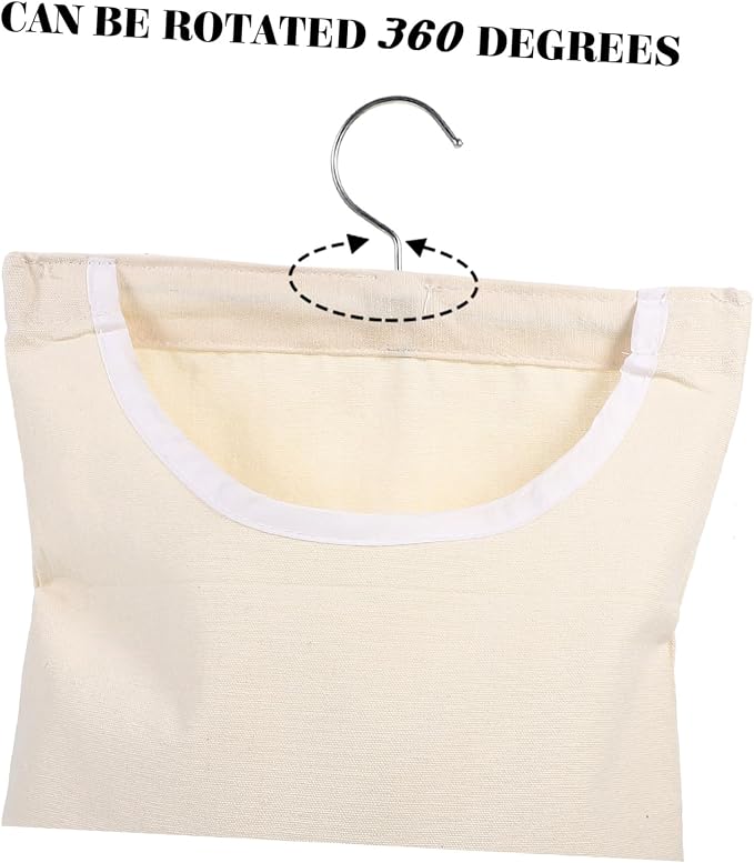 Ciieeo Rotatable Hook Clothespin Bag Portable Hanging Organizer - Image 8