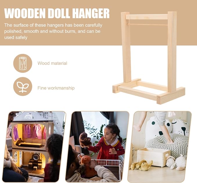 Tofficu Doll Clothes Organizer Rack - Image 3