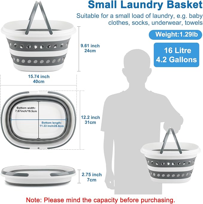 16L Collapsible Laundry Baskets - Image 2
