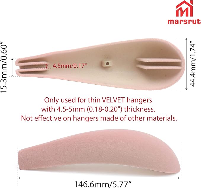 10pcs Velvet Hanger Shoulder Pads Forms Shapers, Non-Slip Cute Flocking - Image 2