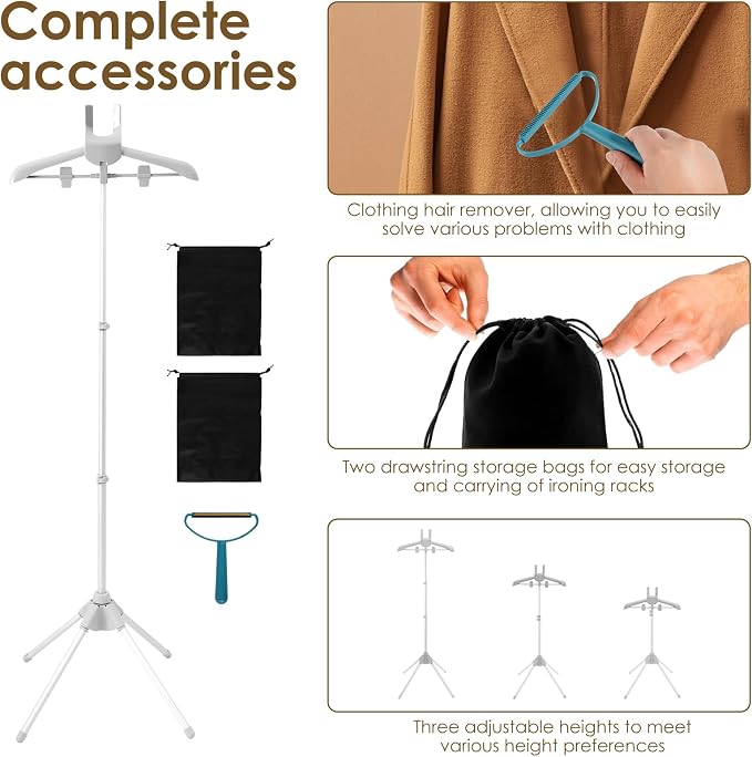 Adjustable Garment Steamer Hanger Strong Load Capacity Easy to Install Clothes - Image 6