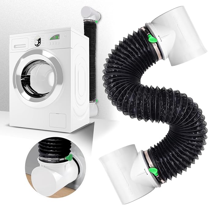 Dryer Vent Connector Kit, 90 Degree Dryer Vent Elbow+10ft 6-Layer Flexible Hose by Unknown