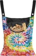 Rainbow Tie Dye Clothes Pin Hanging Bag Clothesline Peg Organizer Storage Bags by Psesaysky