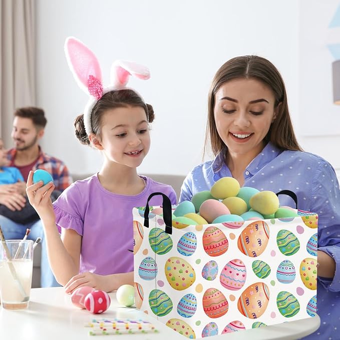 FXOLCSHE Rectangular Easter basket, Easter basket empty, Kids Toy Storage Basket - Image 2
