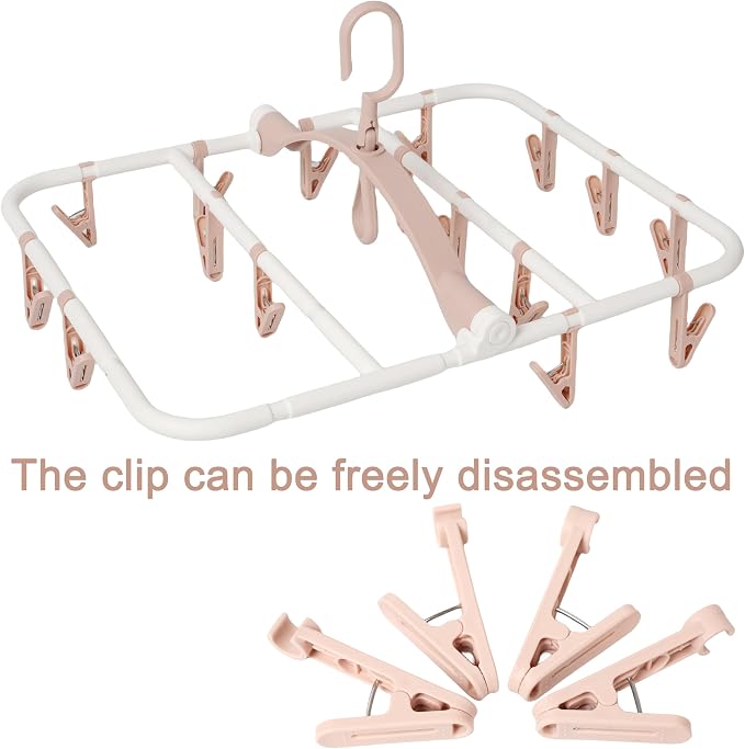 Clothes Drying Racks Foldable Clip Hangers Drip Hanger Plastic - Image 4
