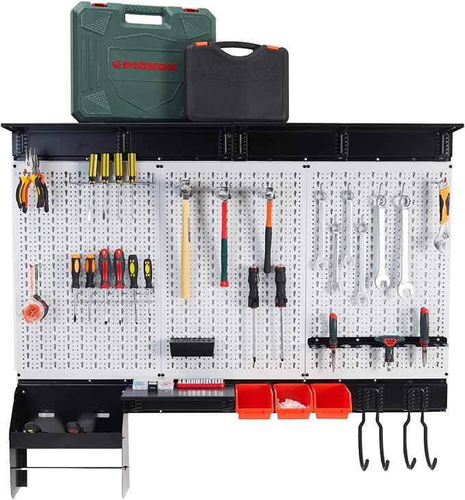 Ultrawall Peboard Storage Organizer, 48x36 inch Pegboard Wall Organizer by UltrawallGarageToolsOrganizer