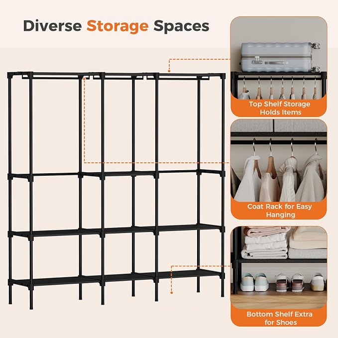 NEWBULIG Portable Fabric Clothes Rack - Image 3