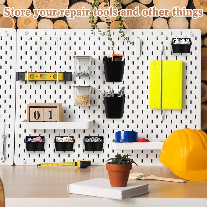 Jinei 12 Pcs Pegboard Bins and Cups - Image 6