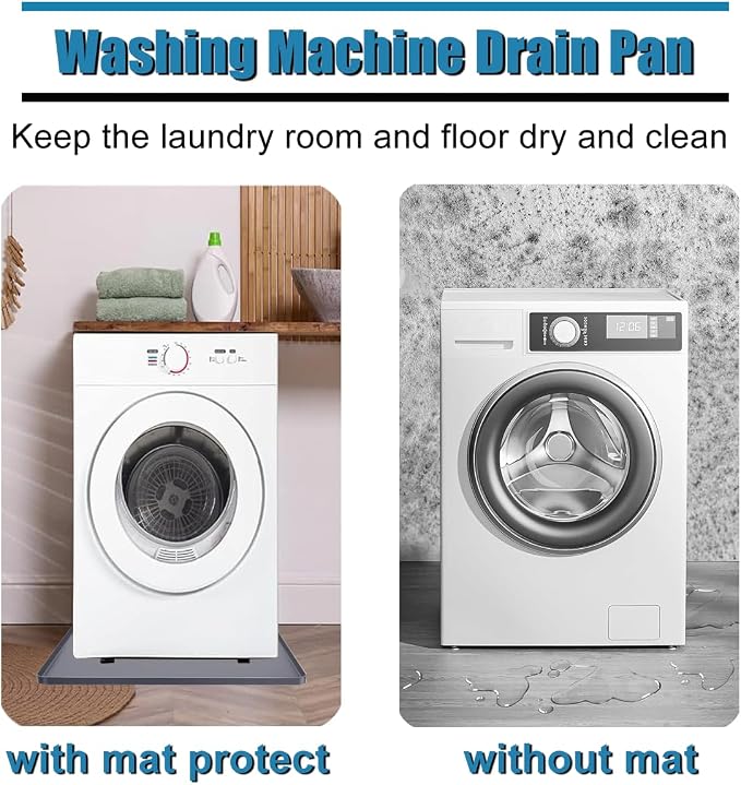 Washing Machine Silicone Mat Washer Drain Pan, Washer Tray Washing Machine Pan - Image 5
