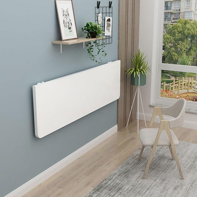 RUANLOV Heavy Duty Wall Mounted Folding Table, Wall Mounted Desk, Drop Down by RUANLOV