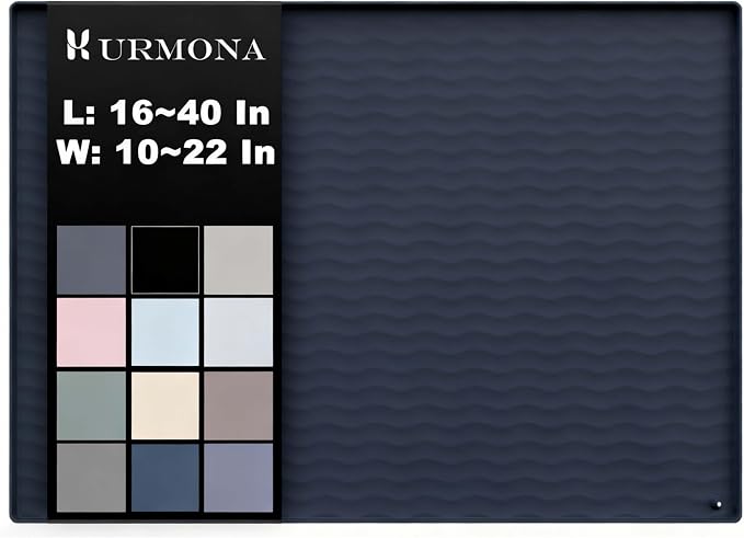 URMONA 31'' x 22'' Waterproof Silicone Under Sink Mat Cabinet and Counter by URMONA