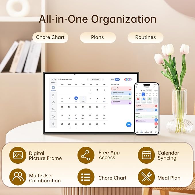 10.1 Inch Digital Calendar 2026 Chore Chart – Interactive Touchscreen Wall - Image 2