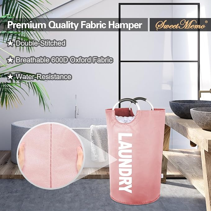 Large Laundry Basket Collapsible，Freestanding Clothes Hamper Bag - Image 6