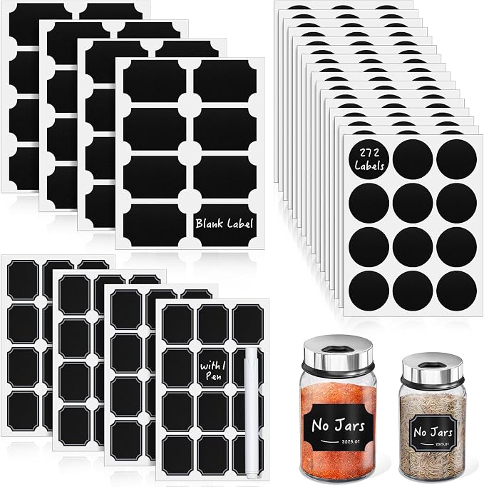 Segarty Spice Jars Labels, Removable Blank Stickers to Write-on by Segarty