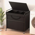 180L Large Laundry Hamper, 3 Compartment Laundry Basket by YKDIRECT