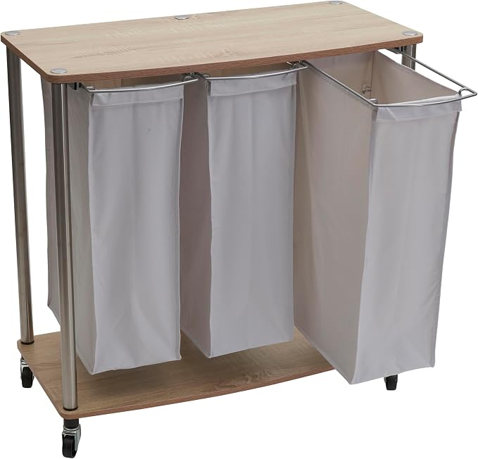 Household Essentials 3-Bag Laundry Sorter, Washable Linen Laundry Bags - Image 8