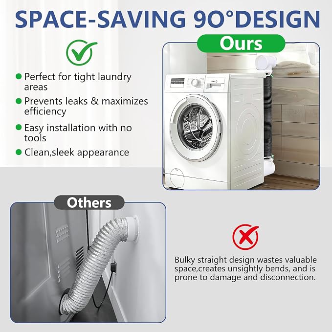 Dryer Vent Hose For Tight Space | Flexible Dryer Vent Connector Kit - Image 3