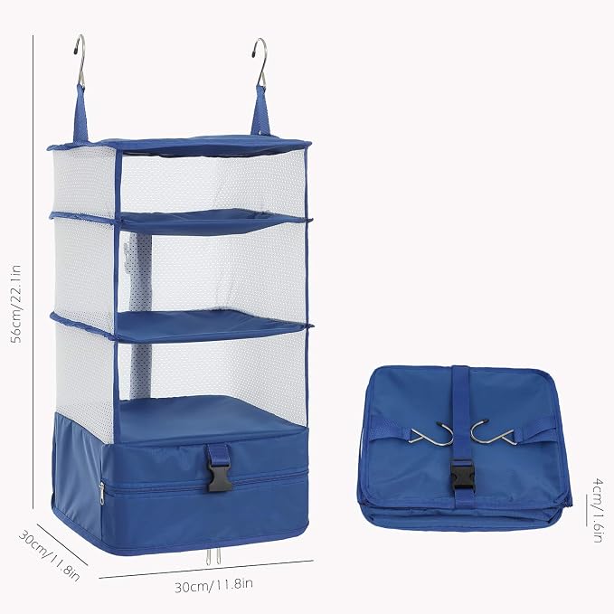 ELEZAY Hanging Packing Cubes Portable Travel Closet Collapsible Compression - Image 3