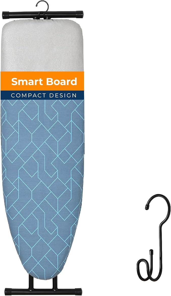 Ironing Board, Compact and Space Saver Foldable Iron Board, Safety Ironing by happhom