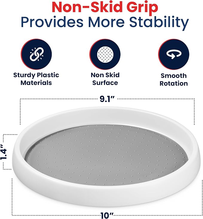 Oizeir 10 Inch Lazy Susan Set of 4 - Image 3