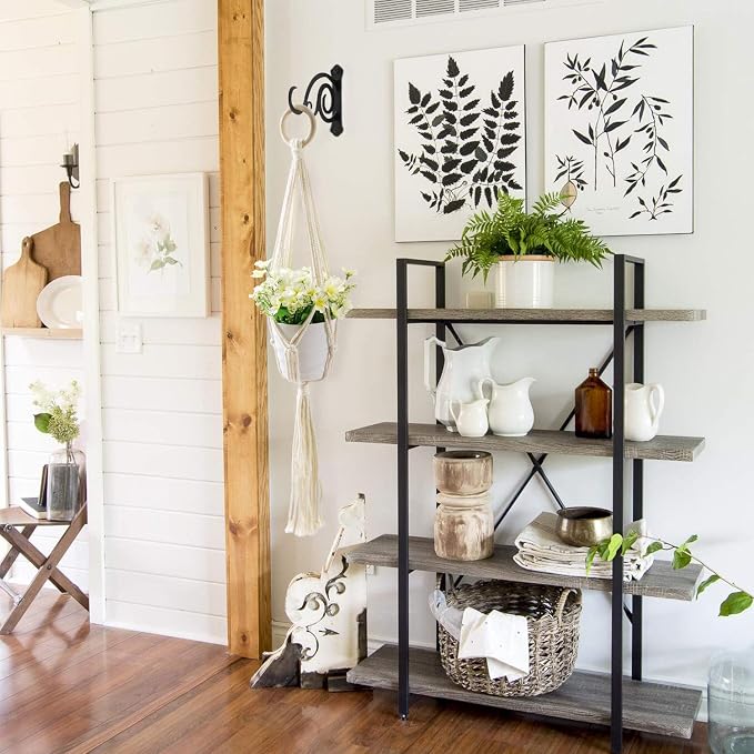 2 Pcs 8-Inch Outdoor Decorative Wall Hanging Lantern Plant Hooks, Iron Wall - Image 5