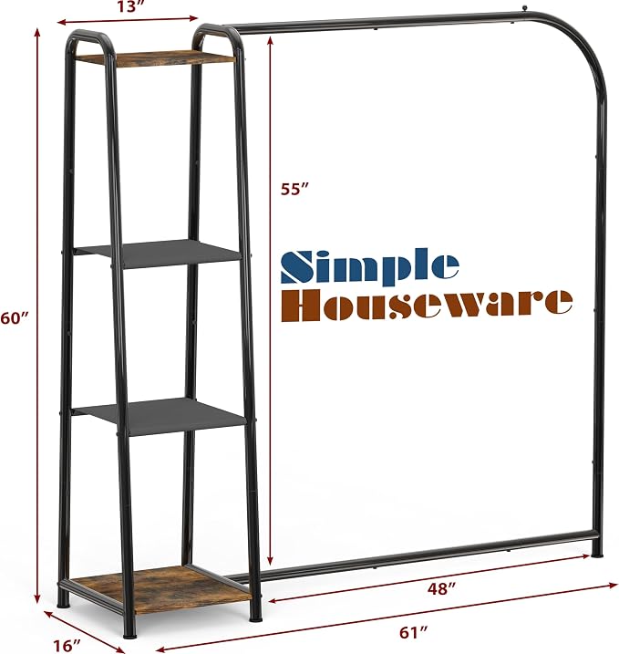 Simple Houseware Heavy Duty Clothing Garment Rack - Image 8
