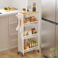 Utility Slim Storage Cart 4 Tier Small Rolling Kitchen Laundry Room by Beeowner
