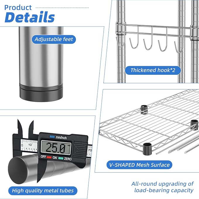 Simple Trending Heavy Duty Clothing Rack Loads 450 LBS, Garment Racks - Image 5
