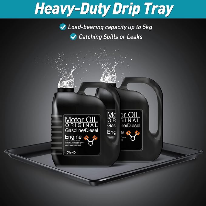 3 Pcs 22'' x 21'' Large Oil Drip Tray, Mini Fridge Drip Pan, Portable Under - Image 5