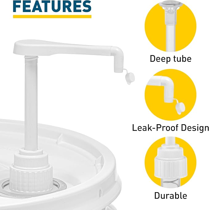 Heavy-Duty 5-Gallon Bucket Pump Dispenser – Compatible - Image 4
