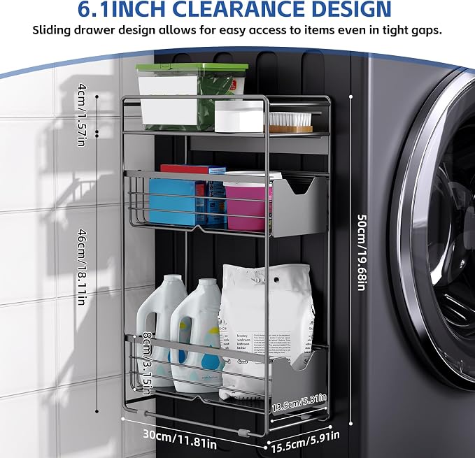 3 Tier Magnetic Shelves for Washing Machine - Image 2