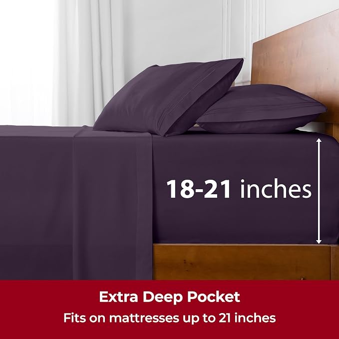 Mellanni Extra Deep King Sheets - Image 6