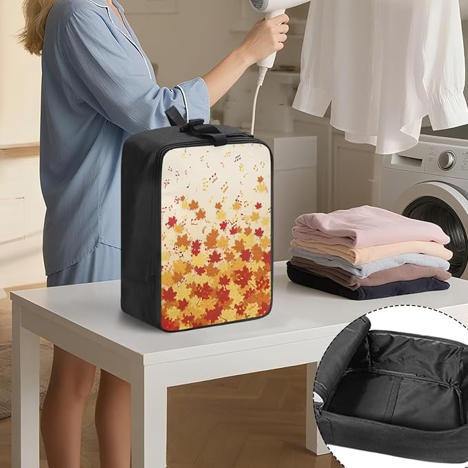 Portable Travel Iron Storage Bag Fall Maple Leaves Heavy Fabric Bag - Image 3