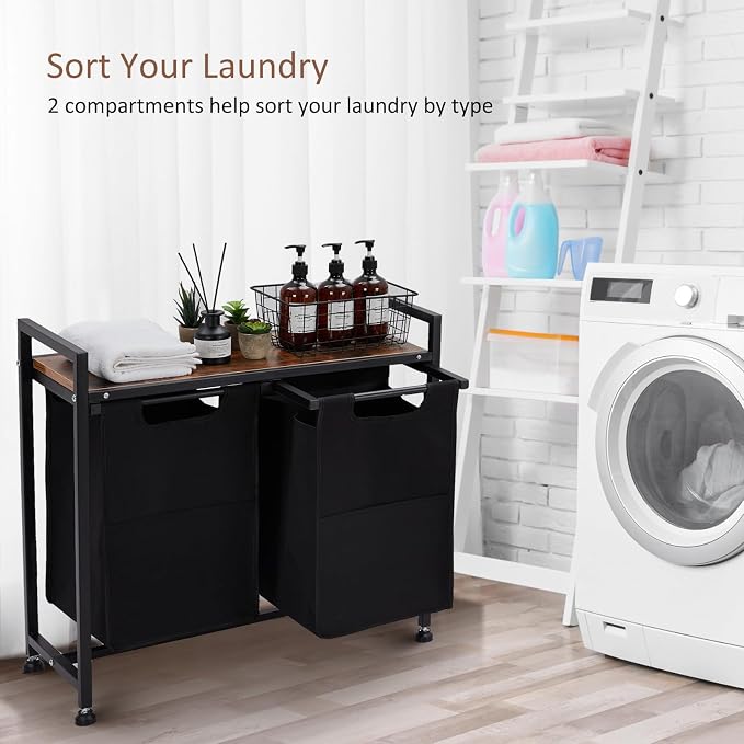 2 × 11.5 Gal/87 L Laundry Sorter - Image 2