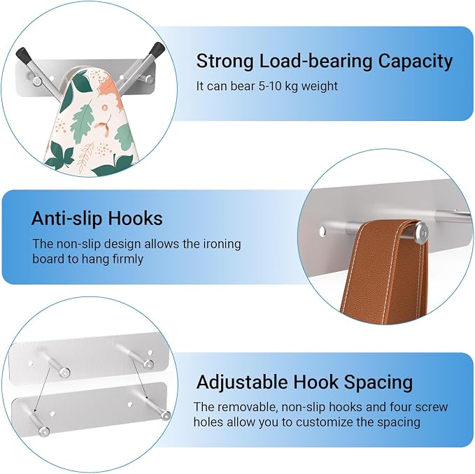 Ironing Board Holder, Ironing Board Hanger Wall Mount - Image 3