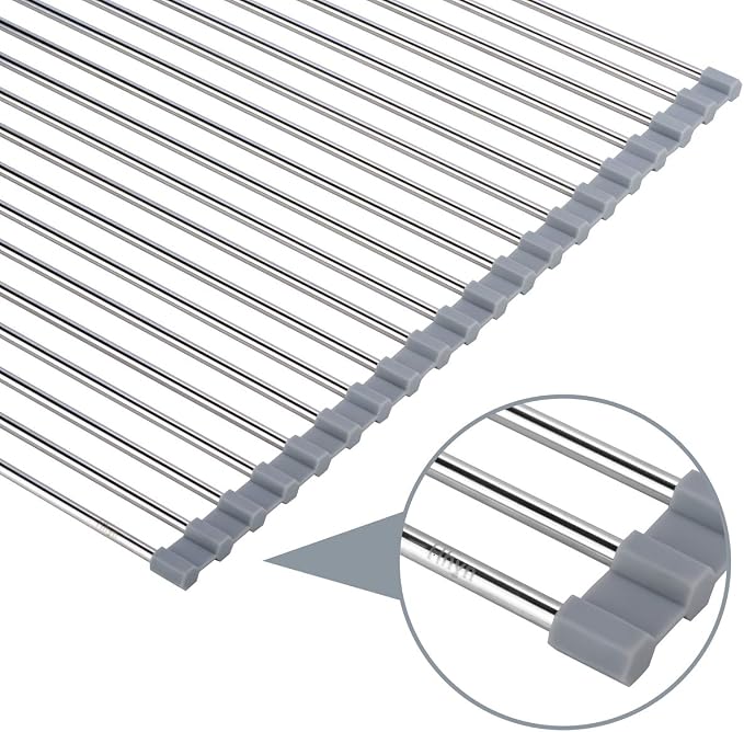 Hhyn Roll Up Dish Drying Rack Over The Sink 17.7" x 15.6" - Image 4