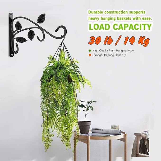 Hanging Plant Bracket, Rust-Resistant Decorative Metal Plant Hanger - Image 5