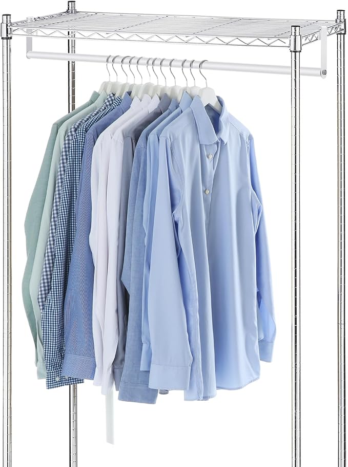 2 Pack Wire Shelving Garment Hanger Bar Wire Shelving Accessories Industrial - Image 4