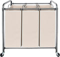 STO STO Laundry Sorter 3 Section, 3 Bag Clothes Hamper, Rolling Laundry Cart by STOSTO