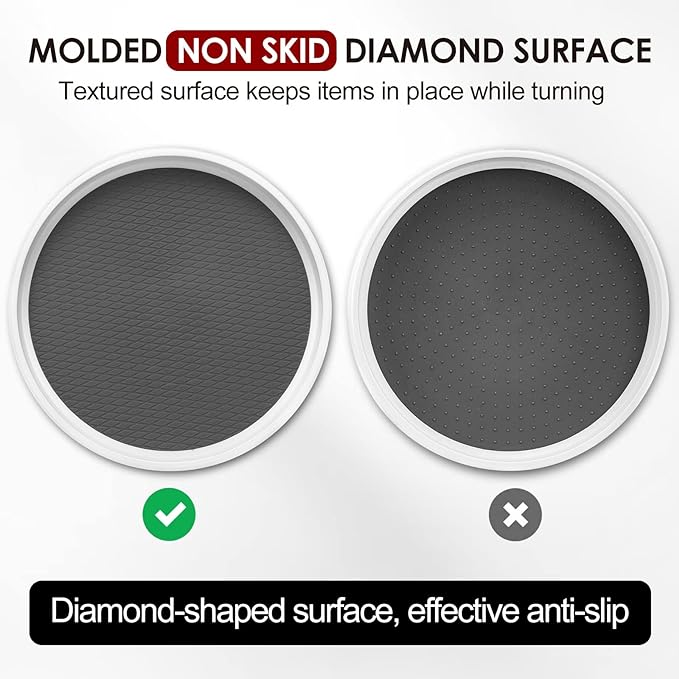 2 Pack, 12-Inch Non-Skid Lazy Susan Organizers - Image 3
