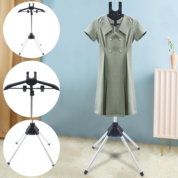 Hanging Ironing Rack, Handheld Clothes Steamer Holder, Adjustable Garment Hanger - Image 5