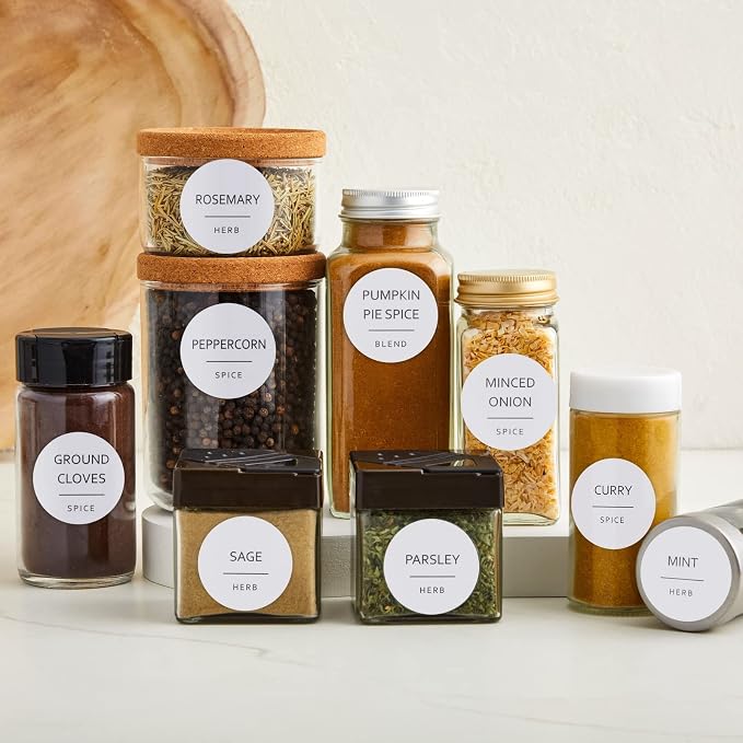 Talented Kitchen Round Spice Jar Labels - Image 4