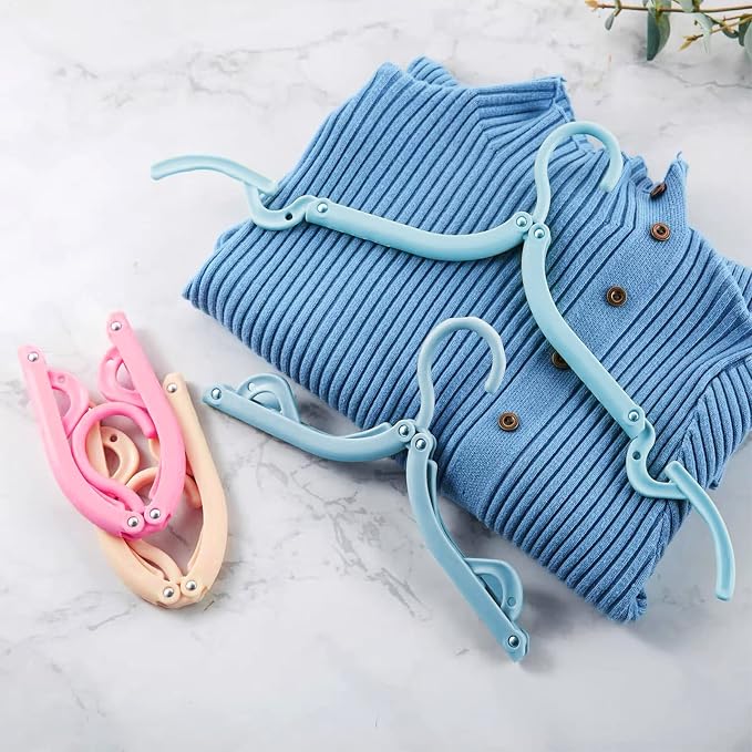 12 Pcs Travel Hangers, Portable Folding Clothes Hangers ，Clothes Drying Rack - Image 4