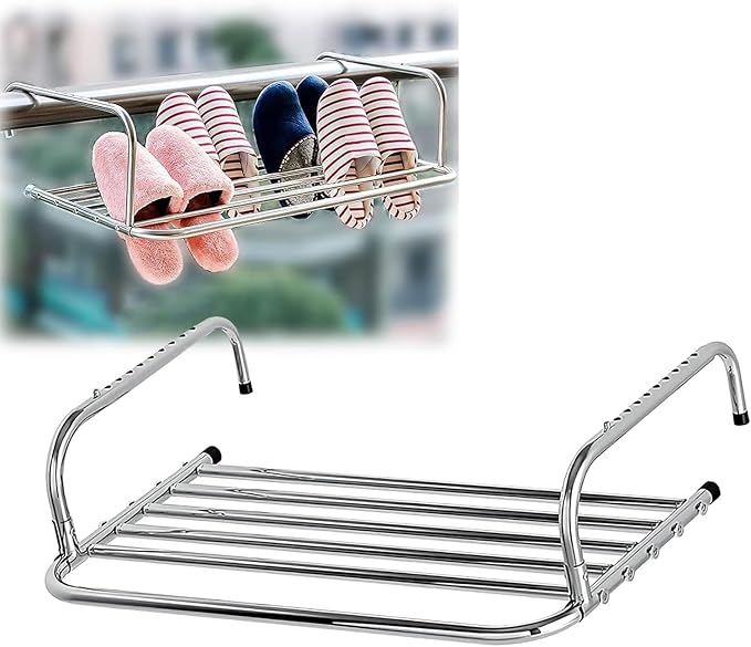 Stainless Steel Wall Mounted Balcony Dryer Rack by Unknown