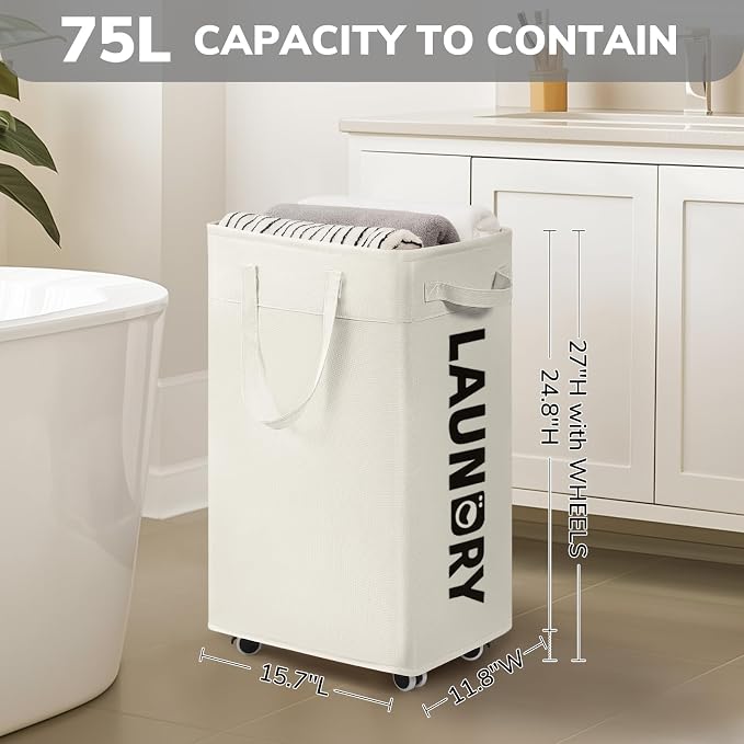 CHICVITA 2-Pack Laundry Baskets - Image 3