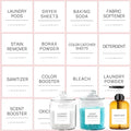 Laundry Labels for Jars, Removable Waterproof Cleaning Labels for Containers by HVSWLY