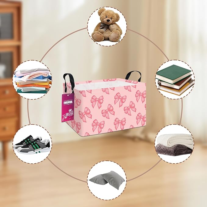 Rectangular Storage Basket Fabric Organizer Bin - Image 8