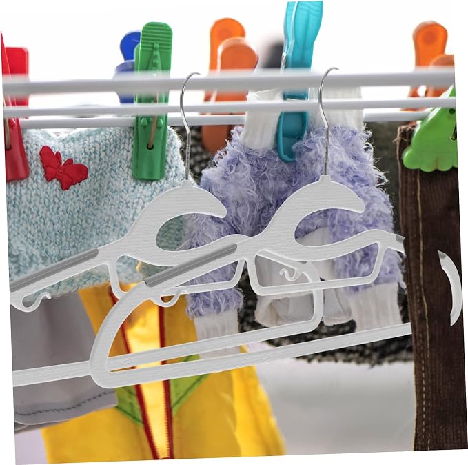 10pcs Extra Wide Space Saving Hangers Heavy Duty Plastic Clothes Hangers - Image 3