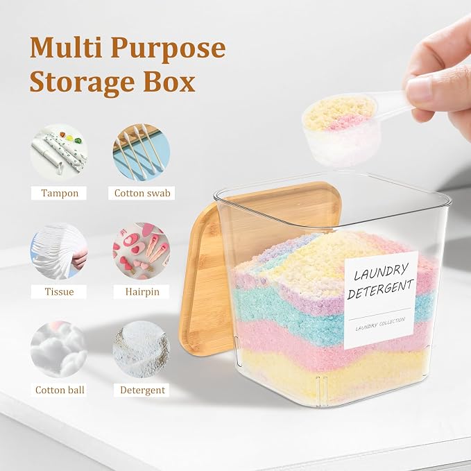 Laundry Pods Container, Laundrys Room Organization Storage Jars - Image 3