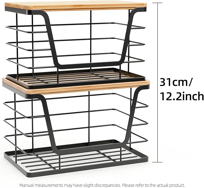 ALOCEO 2 Pack Storage Stackable Kitchen Laundry Organizers - Image 3